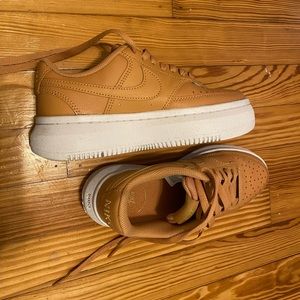 Nike Women's Sneakers in Tan and White